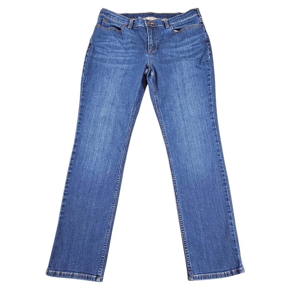 Duluth Trading Co Jeans Women's Sz 12‎ Daily Denim Slim Leg Mid Rise Stretch
